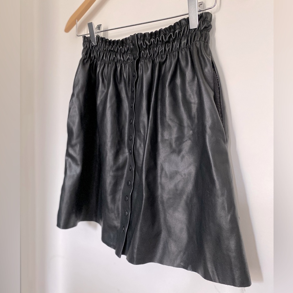 Zara | *RESERVED* Black Faux Leather Skirt